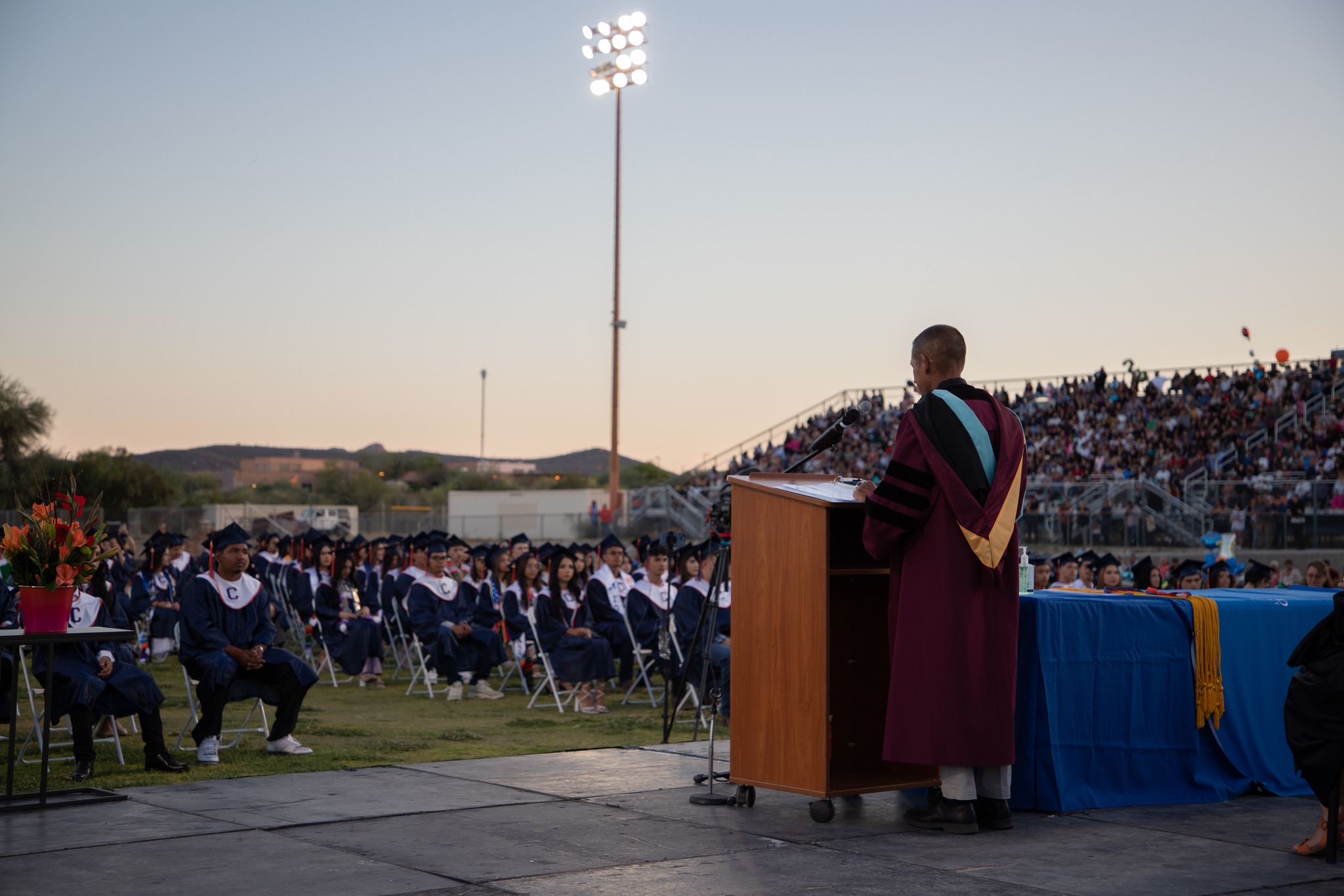 Dr. Trujillo addresses the Cholla graduates